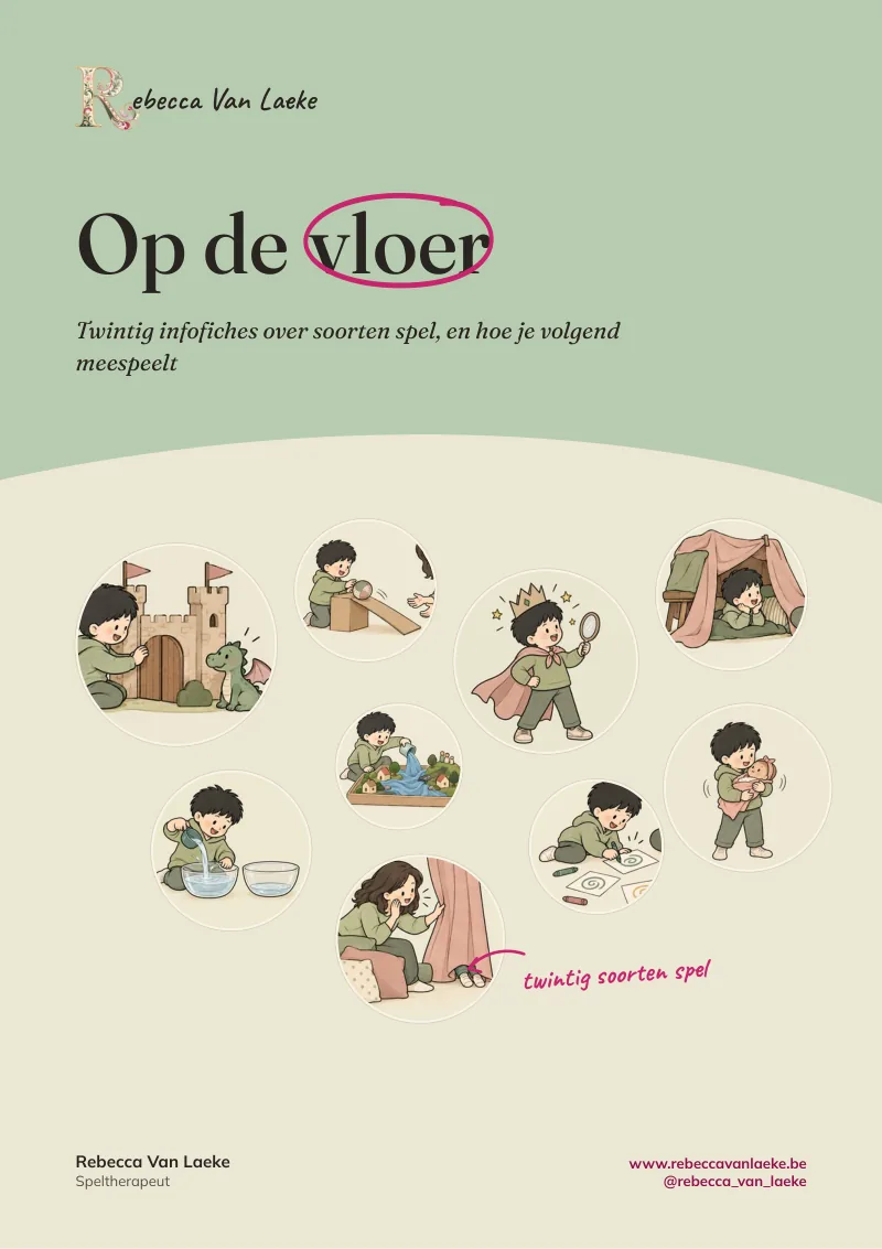 Cover van het e-book Op de vloer: getekende kinderen die kasteel, verstoppertje, poppen en tekenen spelen